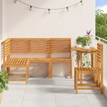 Set de jardin 4 pièces - Bois acacia massif