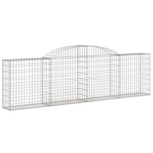 vidaXL Panier de gabions arqué 300x30x80/100 cm Fer galvanisé