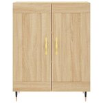vidaXL Buffet haut Chêne sonoma 69 5x34x180 cm Bois d'ingénierie