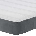 vidaXL Matelas de Lit avec matelas Gris 120 x 190 cm tissu