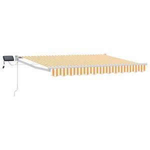vidaXL Store rétractable manuel avec LEDs Jaune et blanc 3 x 2 5 m
