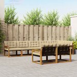 vidaXL Ensemble de canapés d'extérieur 8 Pièces Naturel et Beige