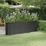 vidaXL Lit surélevé de jardin Acier enduit de poudre Anthracite