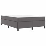 vidaXL Cadre de lit avec matelas Gris 160 x 200 cm Faux cuir
