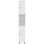 vidaXL Meuble de salle de bain haut Blanc brillant 30 x 35 x 192 cm