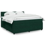 vidaXL Sommier à lattes de lit et matelas Vert foncé 180x200cm Velours