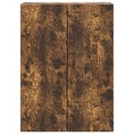 vidaXL Armoire Murale 66 x 34 5 x 90 cm Bois d'ingénierie Chêne fumé