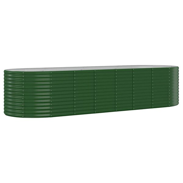 vidaXL Lit surélevé de jardin Acier enduit de poudre 322x100x68cm Vert