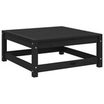 vidaXL Repose-pied de jardin 70x70x30 cm noir bois de pin solide