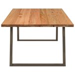 vidaXL Table à manger marron clair bois de chêne massif rectangulaire