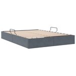 vidaXL Lit de Rangement avec matelas Gris foncé 153 x 203 cm Velours