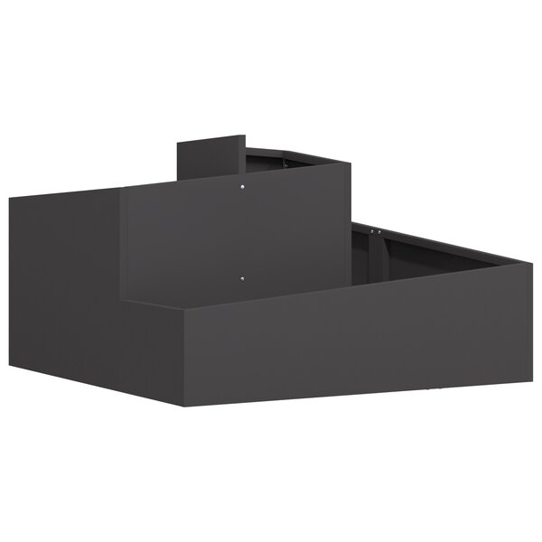 vidaXL Pot Noir 80x80x50 cm Acier laminé à froid