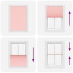 vidaXL Store plissé rose 85x100 cm largeur du tissu 84 4 cm polyester