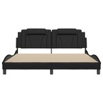 vidaXL Cadre de lit Viana avec LED sans matelas noir 180x200 cm