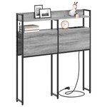 vidaXL Tête de lit avec étagère Sonoma gris 75 cm Bois d'ingénierie