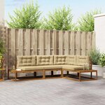 vidaXL Ensemble de canapés d'extérieur Naturel et Beige