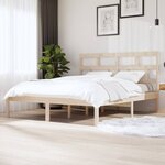 vidaXL Cadre de lit Bois de pin massif 160x200 cm