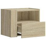 vidaXL Table de chevet murale chêne sonoma 45x30x35 cm