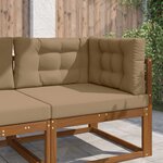 vidaXL Coussin de canapé d'extérieur 3 Pièces Taupe Polyester