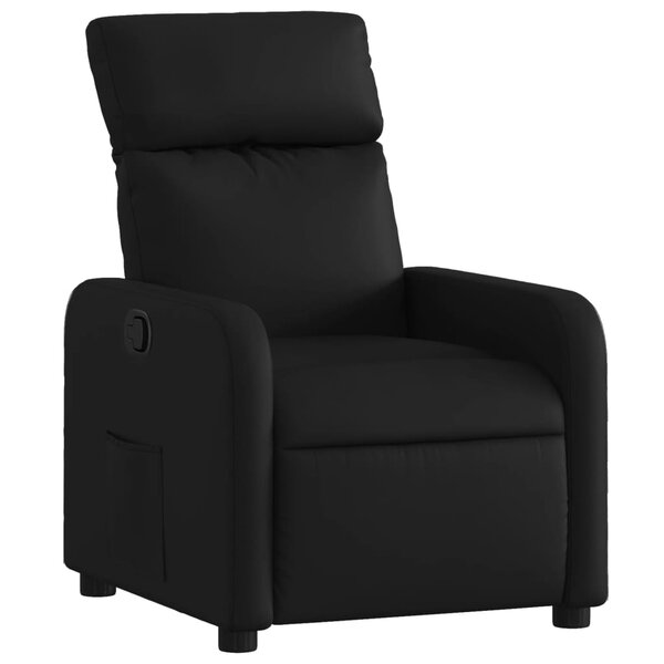 vidaXL Fauteuil inclinable Noir Similicuir