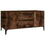 vidaXL Meuble TV Chêne fumé 102x44 5x50 cm Bois d'ingénierie