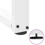 vidaXL Pieds de table console en T  2 pièces  blanc  38 x 25 x (72-73) cm  acier