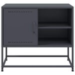 vidaXL Meuble TV anthracite 68x39x60 5 cm acier