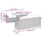 vidaXL Salon de jardin avec coussins 7 Pièces marron résine tressée acacia