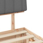 vidaXL Cadre de lit avec tête de lit rembourrée Gris clair