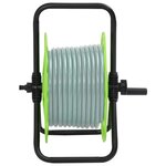 vidaXL Enrouleur de tuyau vert sur pied pour tuyau de 45 m 1/2" acier