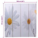 vidaXL Cloison de séparation pliable 160 x 170 cm Fleur