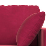 vidaXL Canapé 2 Pièces Bordeaux 198 x 78 x 80 cm Velours