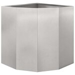 vidaXL Jardinière d'Angle Argent 45 x 45 x 50 cm Acier inoxydable