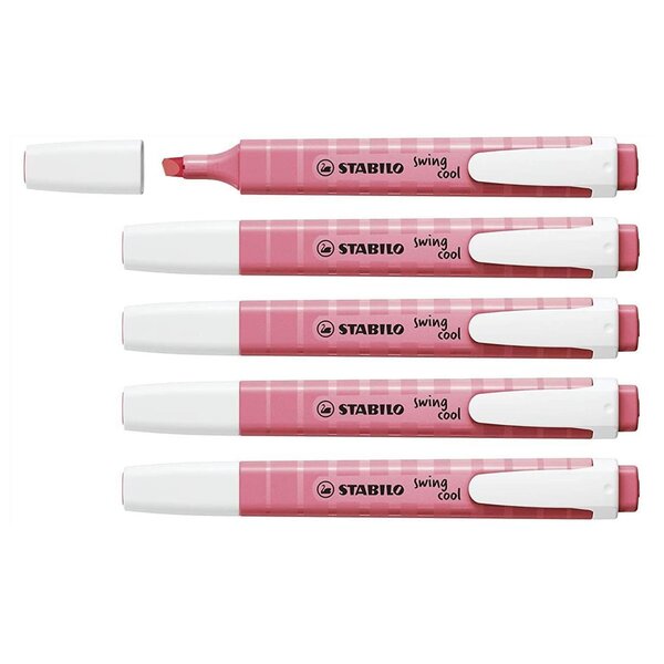 Surligneur swing cool Pastel Edition  rose x 5 STABILO