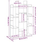 vidaXL Bibliothèque chêne artisanal 86x25 5x140 cm bois d'ingénierie
