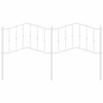 vidaXL Tête de lit métal blanc 160 cm