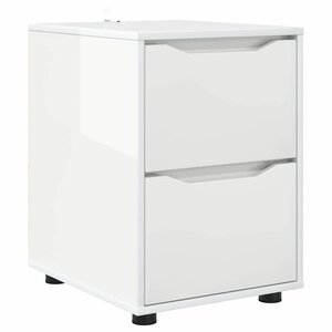 vidaXL Armoire de rangement Blanc brillant 40 x 48 x 57 cm