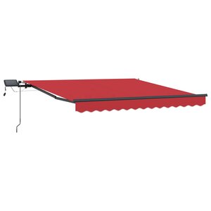 vidaXL Auvent Rétractable Rouge 350 x 250 cm tissu