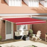 vidaXL Auvent Rétractable Automatique Rouge 400x350 cm