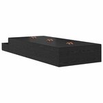 vidaXL Cadre de lit de rangement Noir Chêne 90x190 cm