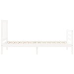 vidaXL Cadre de lit sans matelas blanc bois de pin massif