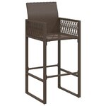 vidaXL Tabourets de bar de jardin lot de 2 marron résine tressée