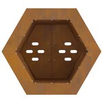 vidaXL Foyer sans fumée hexagonal 38x38x51 cm en acier résistant aux intempéries