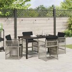 vidaXL Ensemble de salle à manger pour jardin 5 Pièces Gris clair