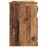 vidaXL Bureau avec armoire avec tiroir Bois Ancien 154 5 x 50 x 75 cm