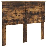 vidaXL Lit de Rangement Chêne fumé 120 x 200 cm Bois d'ingénierie