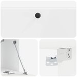 vidaXL Meuble TV mural 98 x 31 x 30 cm Blanc brillant