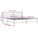 vidaXL Cadre de lit sans matelas noir 180x200 cm