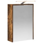 vidaXL Armoire Miroir de Salle de Bain Chêne fumé 43 x 16 x 62.5 cm