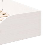 vidaXL Cadre de lit surélevé Blanc 90 x 190 cm Bois massif en pin